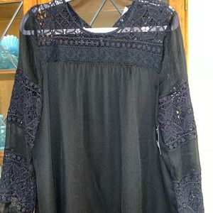 Lucky Brand NWT Black blouse